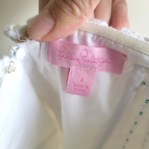 Lilly Pulitzer, Bowen Daisy White Strapless Dress, Classic White, Size 4‎ - Picture 11 of 13